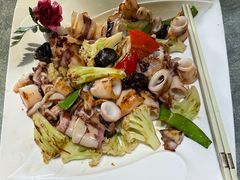 台山菜花炒北海鲜鱿筒-桃园盛宴·岭南粤菜·手工茶点(南庄店)