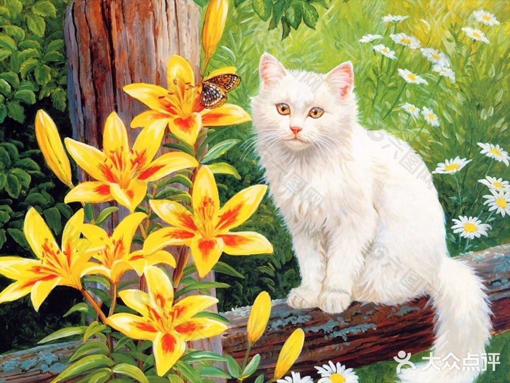 治愈心灵的猫咪画作
