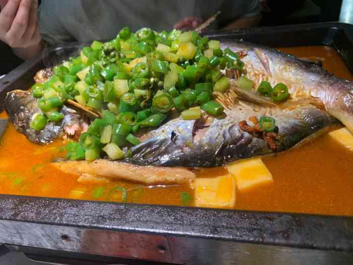 夯鱼烤鱼(鸿翔路店)-"点的青椒芒果烤鱼,味道真的很好,比其他地.