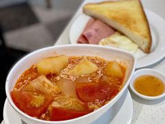 薯仔番茄肉碎汤米通-香港新发烧腊茶餐厅(书城店)