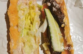 Black Pepper Beef Baguette Sandwich
