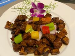 黑椒牛仔粒-海口绿发希尔顿酒店-田园汇自助餐·三文鱼·海鲜