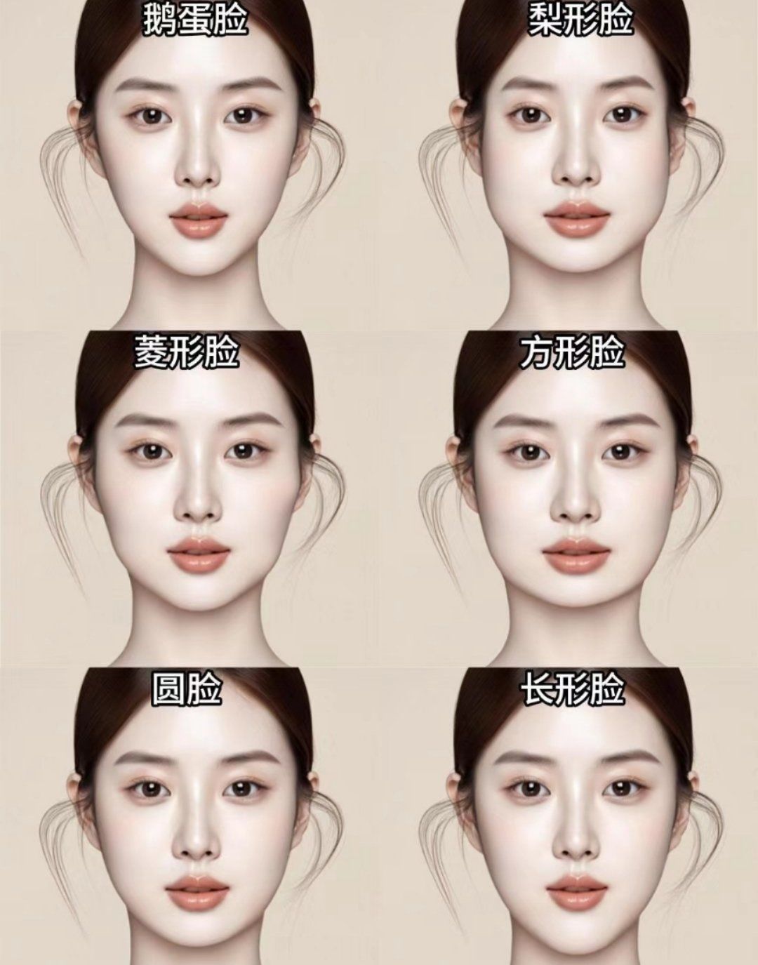 女孩子的六大脸型,你最喜欢哪一个脸型呢?