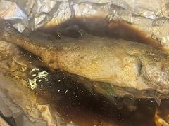 一锡纸黄花鱼-腾格勒烤羊腿