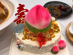 双层寿桃大祝寿-安妮贝可生日蛋糕(万博店)