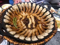 豆角牛腩锅-华盛园卷子王农家菜水库鱼