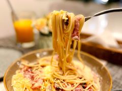 奶油汁培根溏心蛋意面-Future&Kitchen