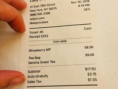 账单-Lady M Cake Boutique(麦迪逊大道店)