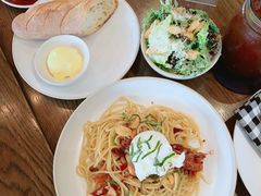 培根蒜片意面-ROAST coffee & eatery