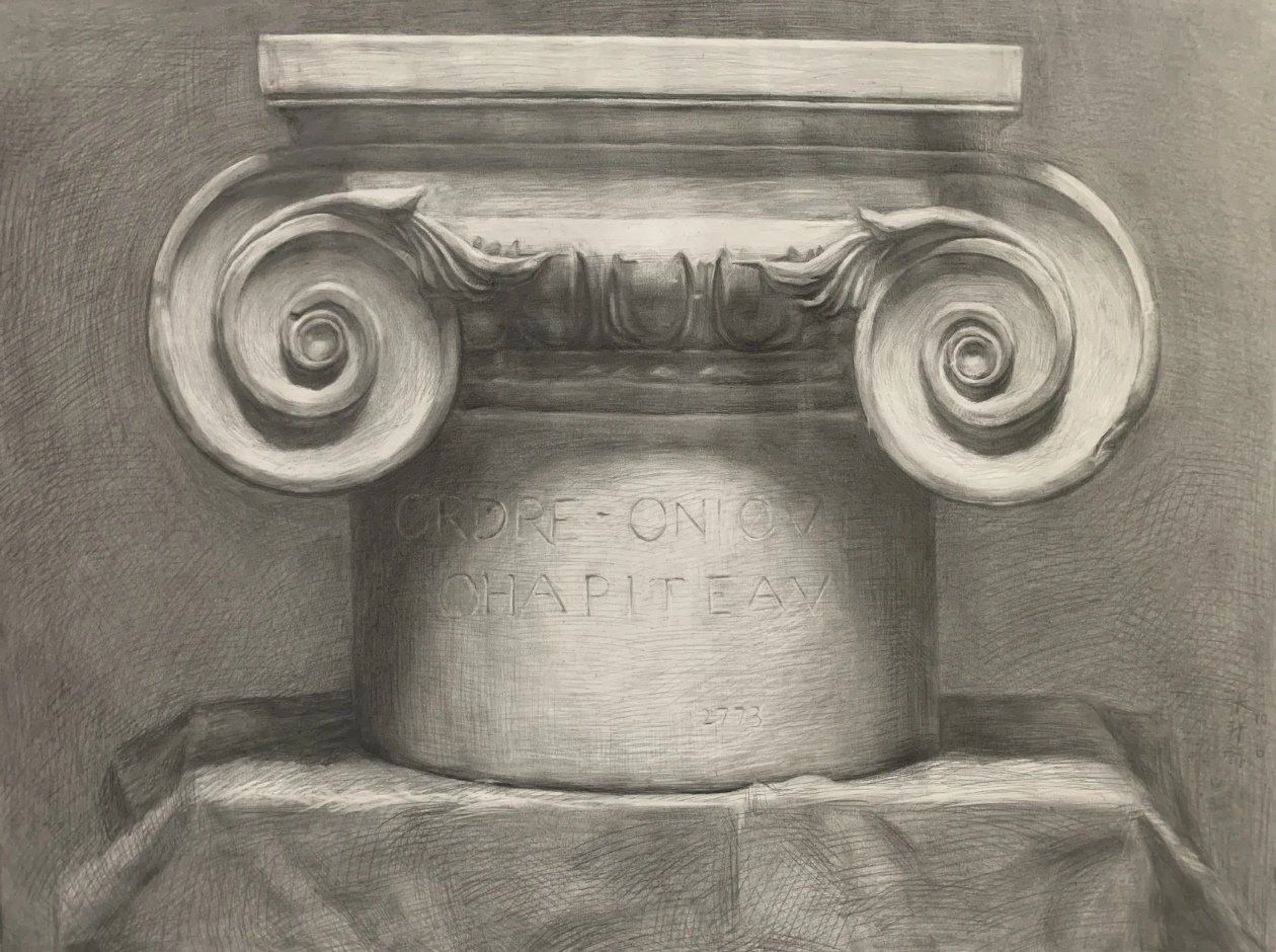 《罗马柱作品》素描进阶课程推荐方圆画室