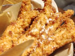 炸自制鸡柳-机器人火炉披萨