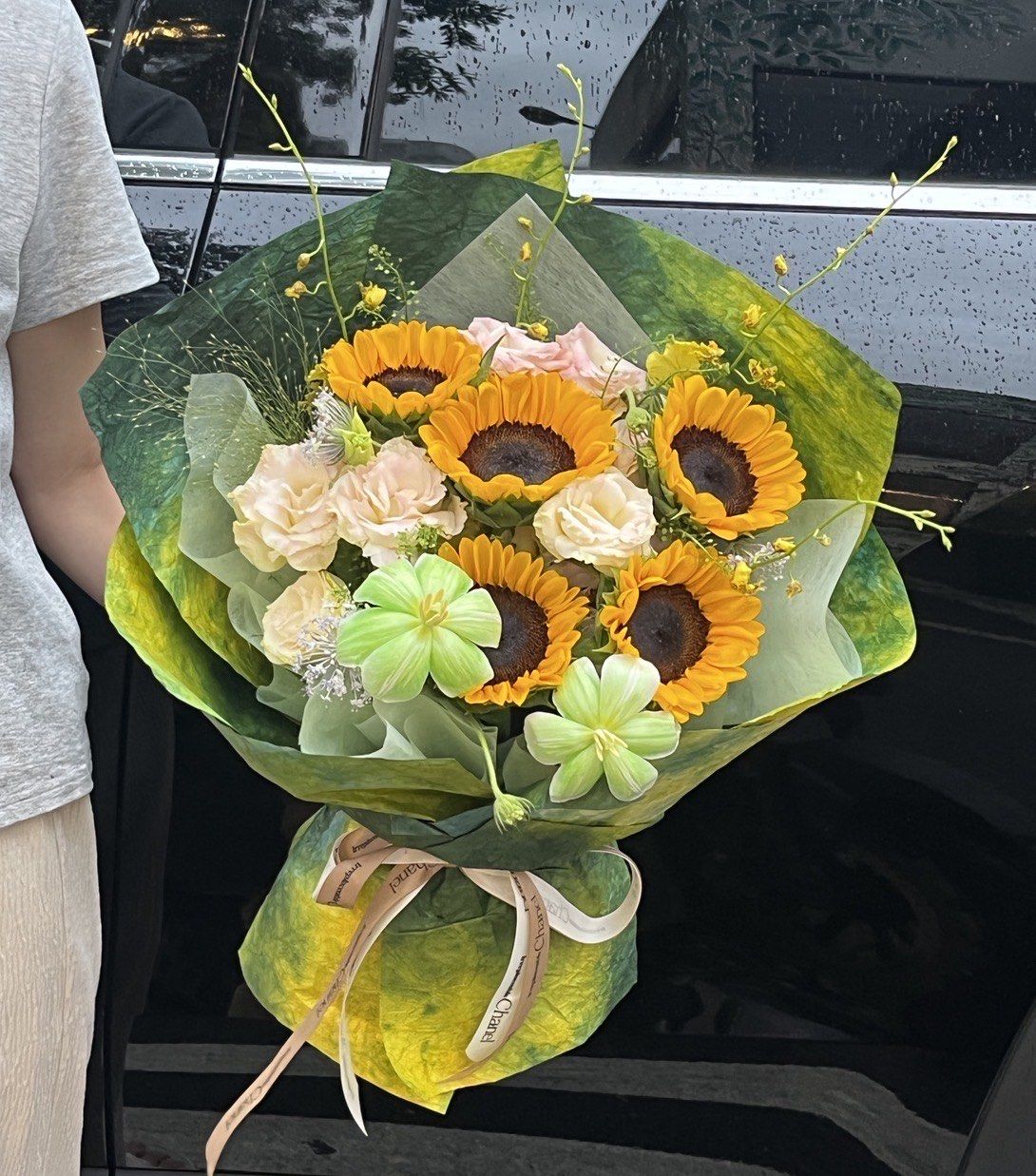 向日葵搭档小清新毕业花束