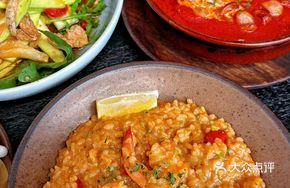 Celery Shrimp Salted Egg Yolk Risotto