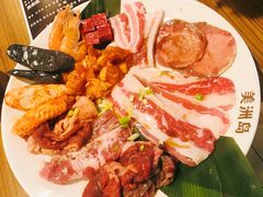 烤肉拼盘-美洲岛烤肉自助餐厅