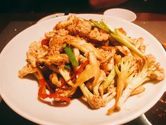 干锅有机花菜-老头儿油爆虾(星光一期店)