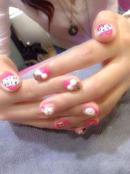 全手工雕刻hellokitty-EasyLady美甲沙龙