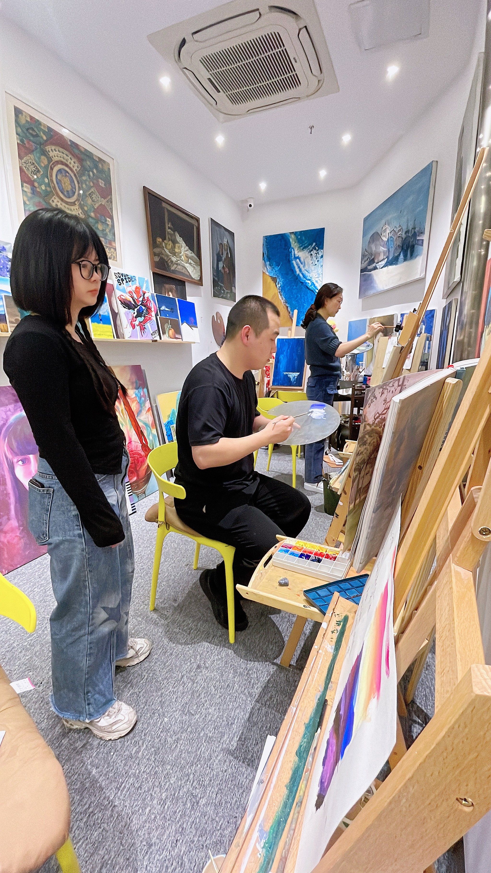 成人零基础油画学习中