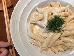 明太子奶油斜管面-山杏yama-katsu·吉列炸物
