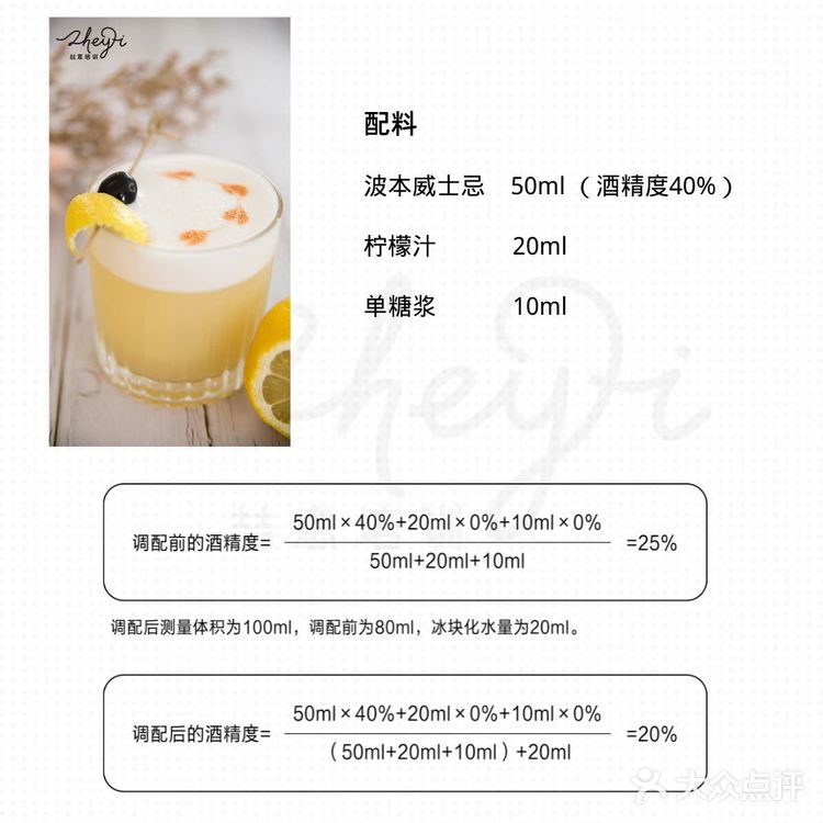 一张图看懂鸡尾酒度数怎么算🙈建议收藏！