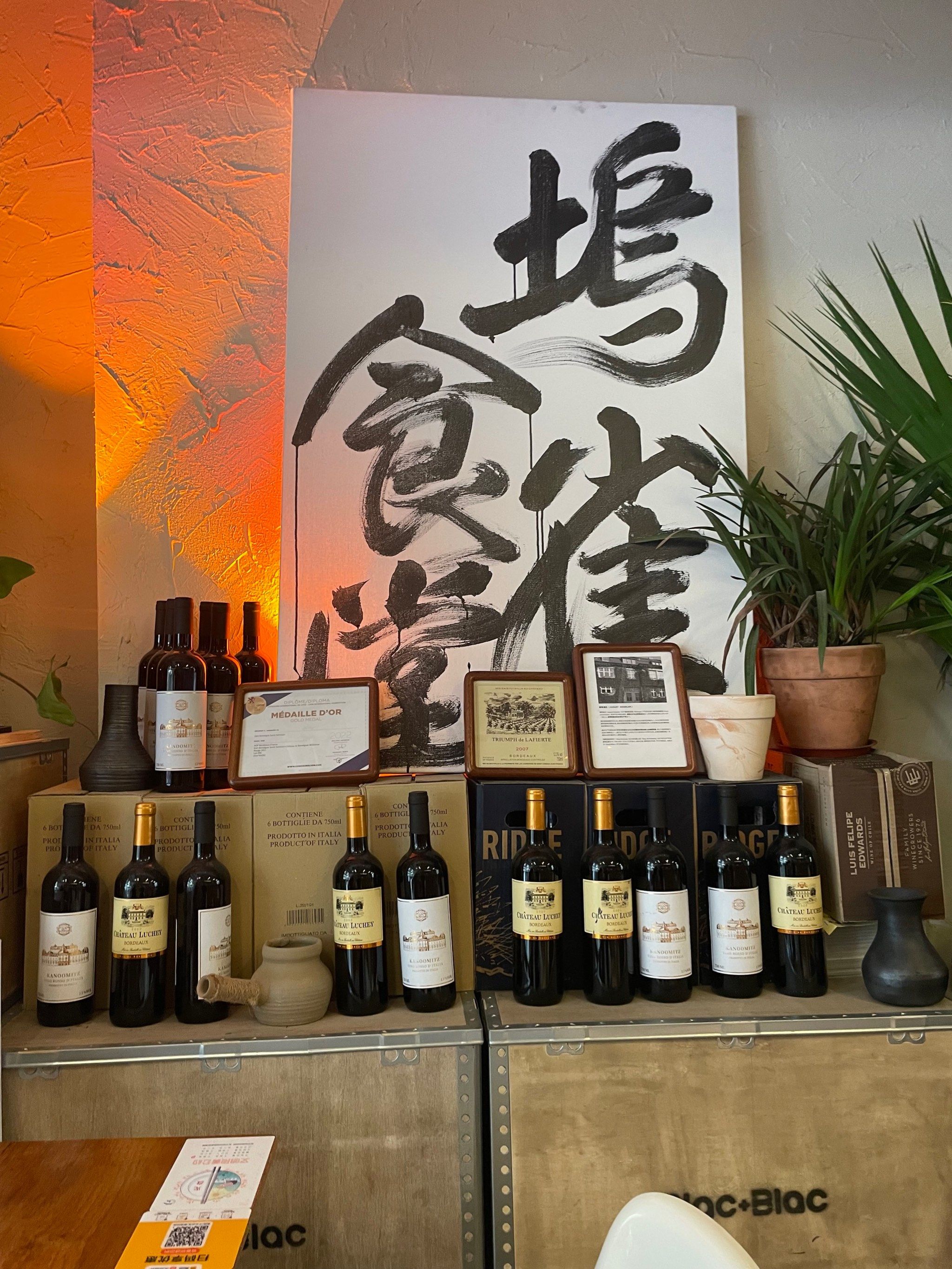 凭借手环去乘酒,大概有十多种不同的葡萄酒,可以都尝尝味道,选择适合