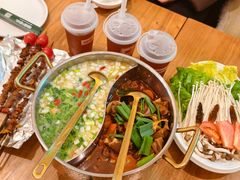 清炖红焖羊肉锅双拼-福宝漠北·专注牛羊肉19年·西北菜(双湖林语店)