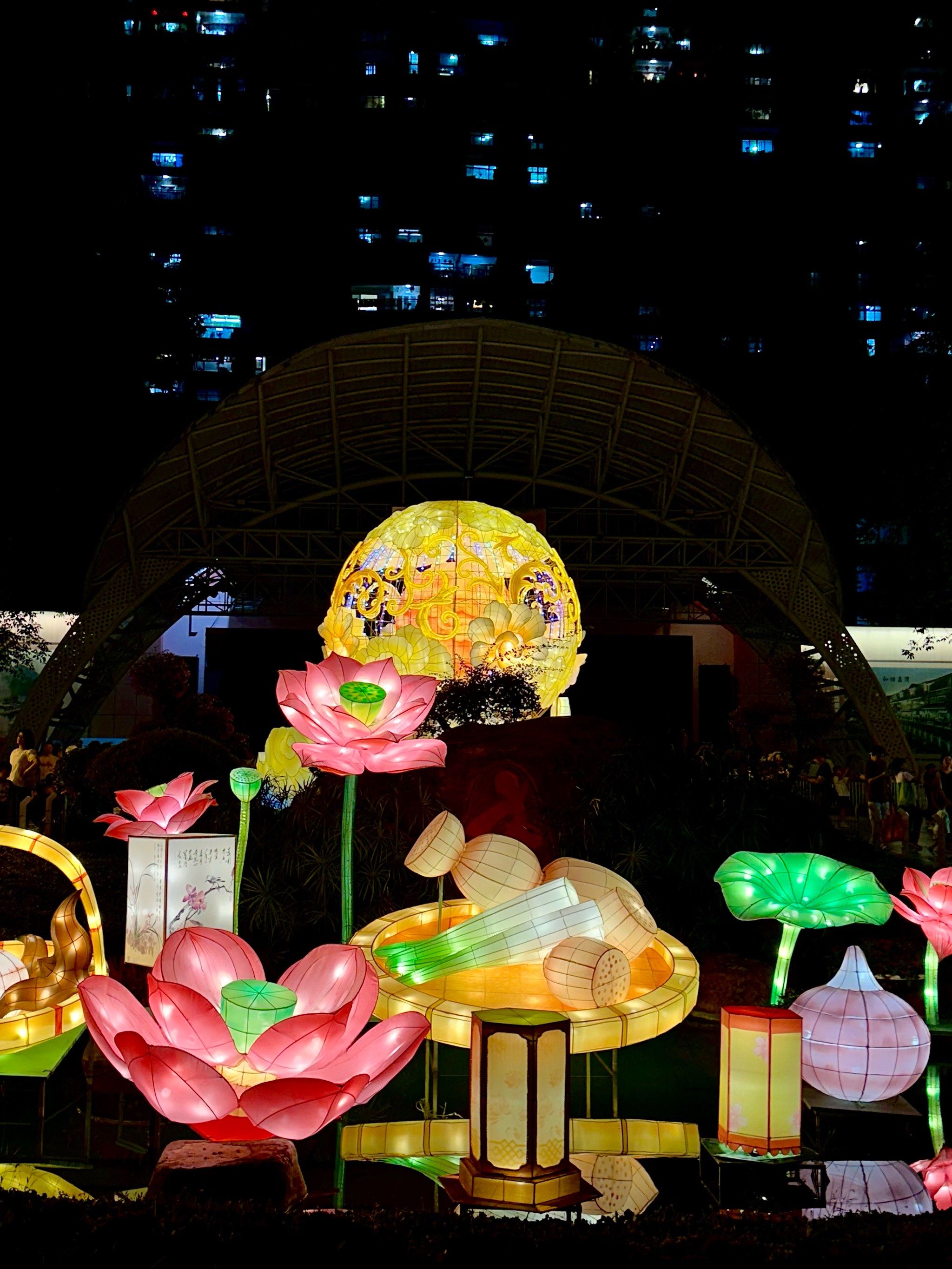 文化公园的中秋花灯人很多吗?