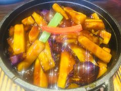 鱼香年糕炒茄子-涌上外婆桥(南塘店)