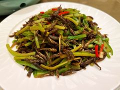 凉瓜丝炒田炆鱼-沙龙酒家