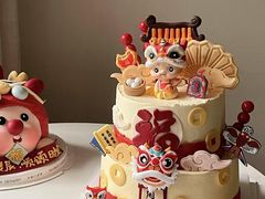 -咖咖熊蛋糕定制·蓝风车动物奶油