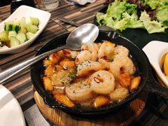 虾仁焗橄榄油-BomBa意大利餐厅