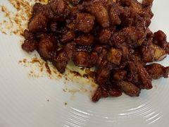 鲜菌酱爆肉丁。-砂锅居(西四店)