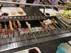 蟹柳-長壹旋转烤吧 农家鸡火锅