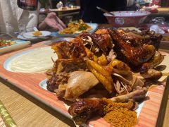 -民窑私烤土窑坑烤大公鸡