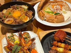 橄榄油蒜辣香煎黑虎虾-火山屋台(新街口店)