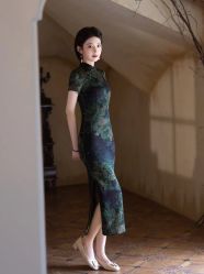 -金扣子旗袍新娘装订婚喜婆婆喜妈妈定制(宽厚里旗舰店)