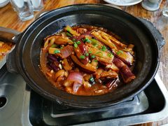 咸鱼茄子煲-大岗仙庙烧鸡(海南总店)