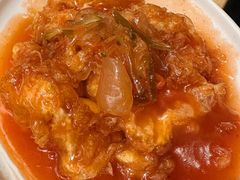 酸酸甜甜五柳炸蛋-邹开喜·小海鲜醉鸡煲·潮汕鲜切牛肉店(襄阳北路店)