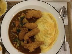 炸鱼排咖喱蛋包饭套餐-池奈·日式咖喱蛋包饭(老城根Gpark店)