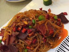 驴肉炒细粉-陕北农家宴