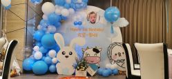-宝宝百日宴周岁生日派对气球布置策划