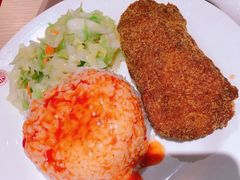 鸡排饭-北大家园食堂