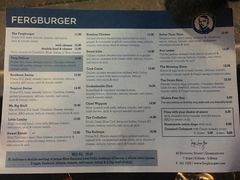 菜单-Fergburger(皇后镇店)