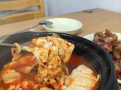 嫩豆腐汤微辣-贤花饭店(城阳店)