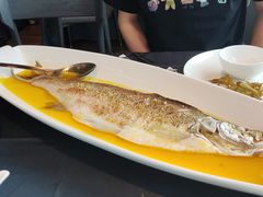 虾籽脆鳞蒸白鱼-江南雅厨(李公堤店)