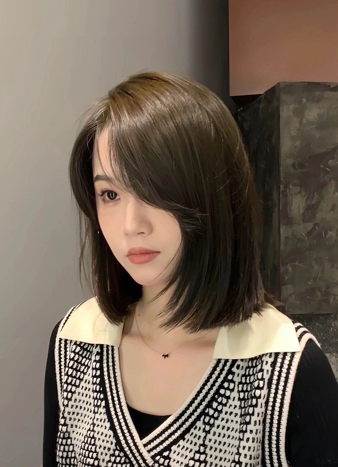 减龄即视感\\n❤发型略带层次增加头发蓬松感和发量突