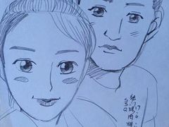 给客人画的卡通画-獨門烤肉(开发区店)