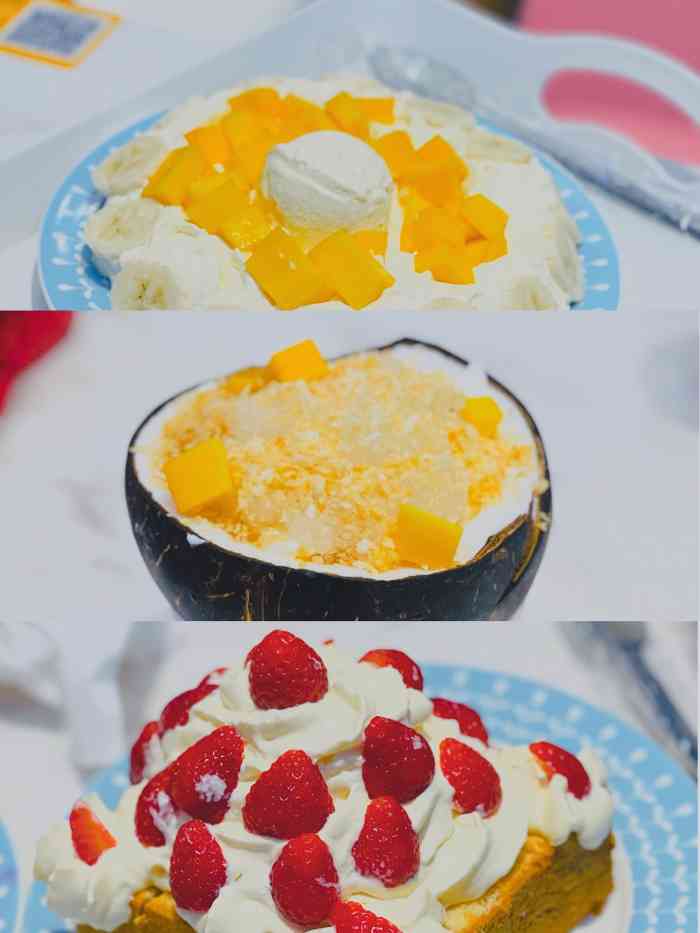 觅糖潮轻食甜品-"[薄荷]环境:网红打卡地,粉蓝颜色相间.