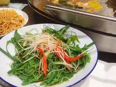 白灼丝瓜尖-日进一片海.生腌海鲜火锅.宵夜烧烤(三里屯总店)