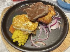 铁板黑椒牛排拼鸡排-卡朋西餐(较场西路店)