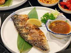 盐烤青花鱼定食-千和日本料理(龍坪天虹店)